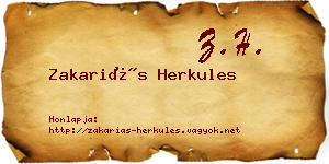 Zakariás Herkules névjegykártya